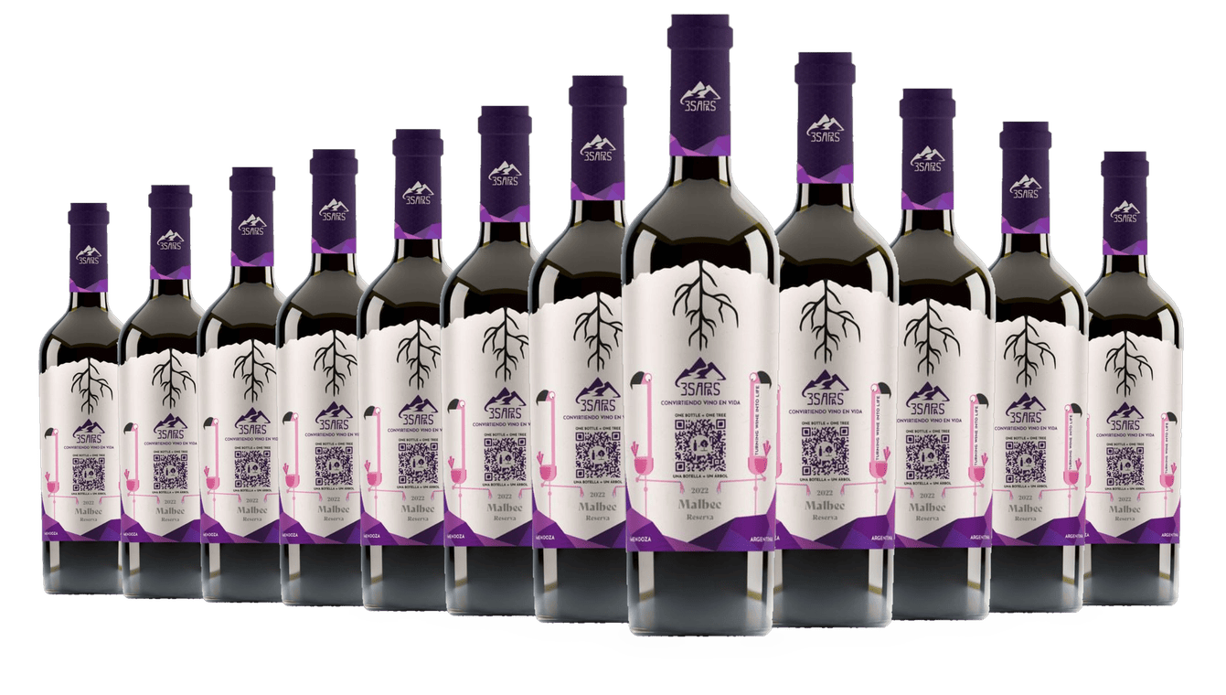12 Flaschen 3 Sapas Malbec Reserva 2022