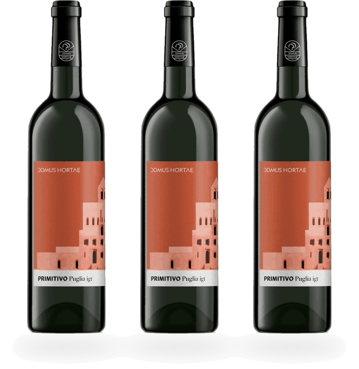 3 Flaschen Domus Hortae Primitivo 2023