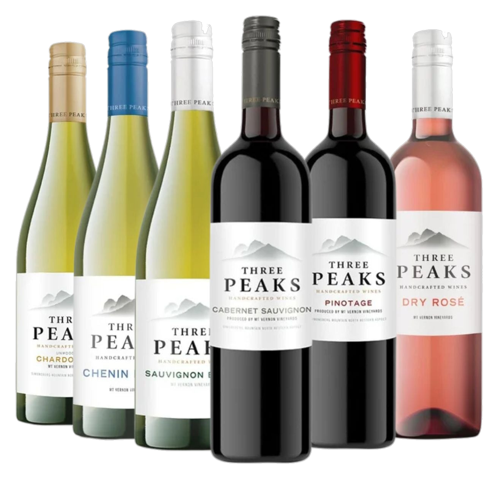 Das Three Peaks Probierpaket mit allen sechs Weinen